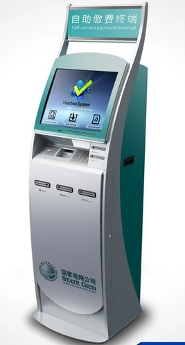 Киоск для оплаты купюр с сенсорным экраном приемником денег на возврат банкнот