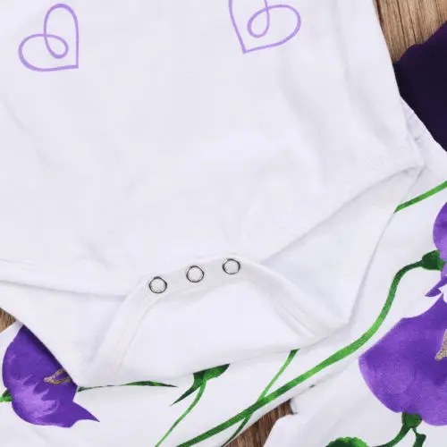 

Newborn Toddler Infant Baby Boy Girl Romper Floral Pants Hat Baby New Year Clothes Set Outfits Set