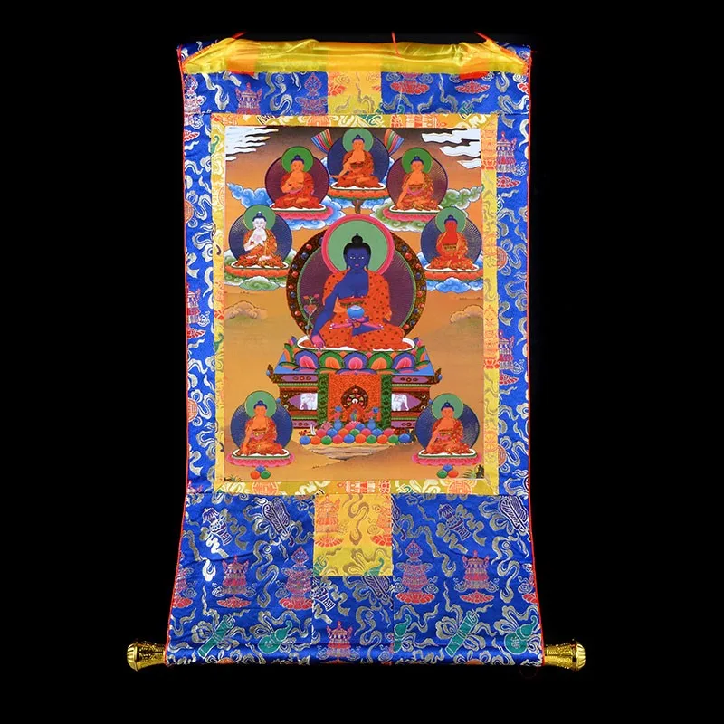 

Buddhist supplies- 120CM large Thang-ga Thangka # efficacious Protection # Tibetan Buddhism Medicine Guru buddha Hang painting