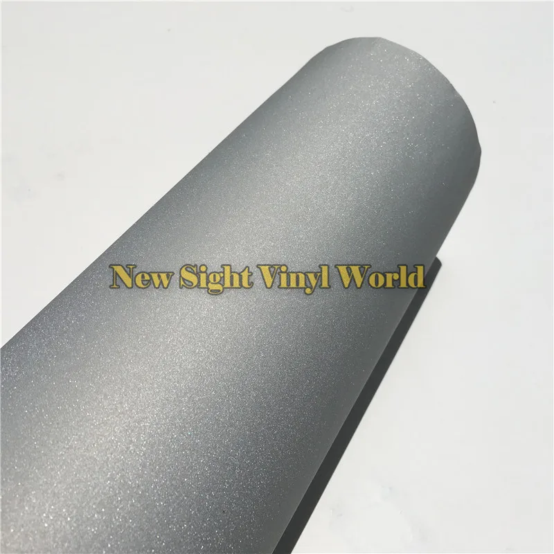 High Quality Sparkle Silver Sandy Bling Vinyl Wrapping Film Decal Bubble Free For Phone Laptop Cover Size:1.52*30M | Автомобили и
