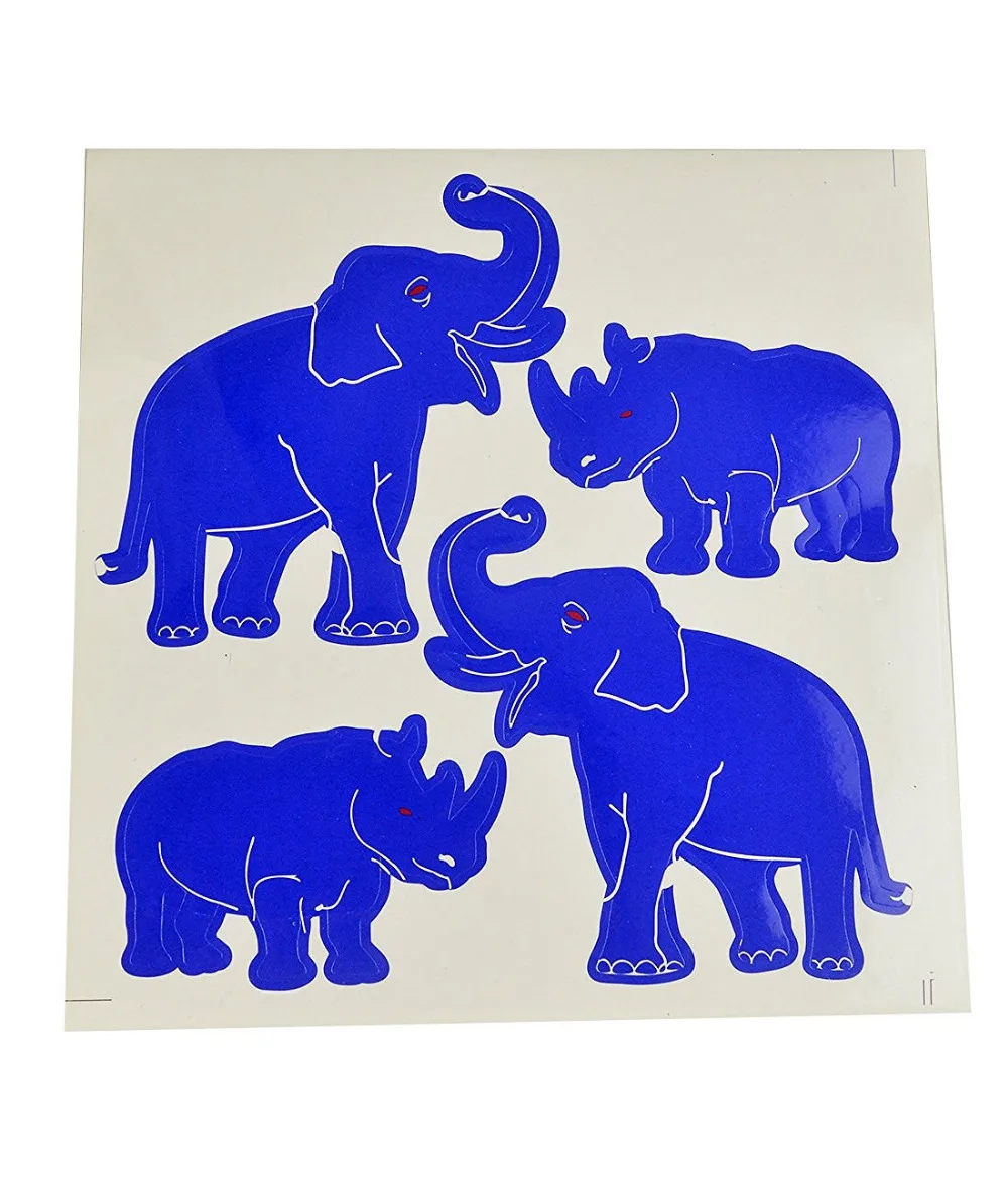 

2017 New Feng Shui Blue Rhinoceros and Elephant Decals W Fengshuisale Red String Breacelet W2093