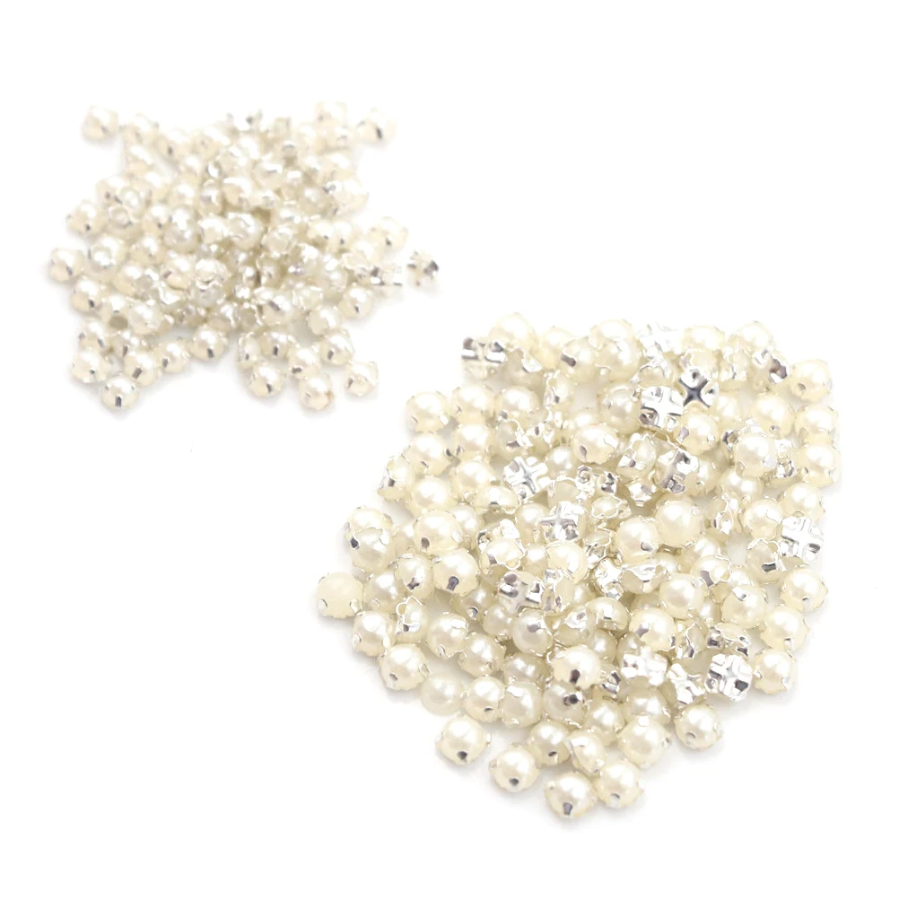 

100pcs Mini Pearl Buckle DIY Doll Dress Patchwork Craft Sewing Accessories