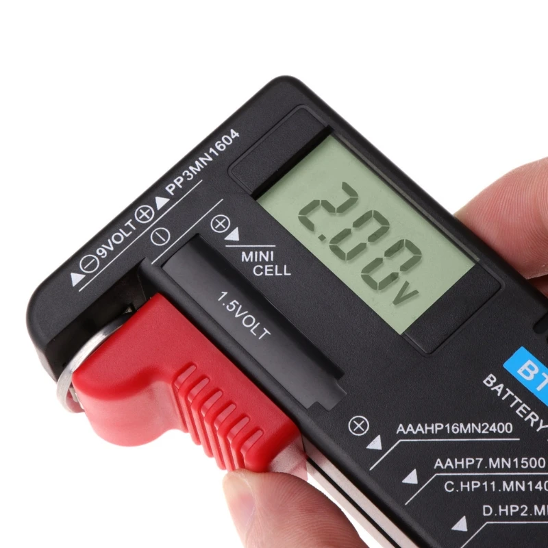 

Universal Digital LCD AA/AAA/C/D/9V/1.5V Button Cell Battery Volt Tester BT-168D Electrical Instruments Battery Testers