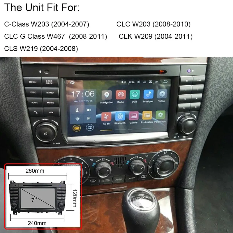 HaiSunny Android 8 0 4G RAM dvd навигации Мультимедиа проигрыватель для Mercedes Benz C Class W203 CLG G