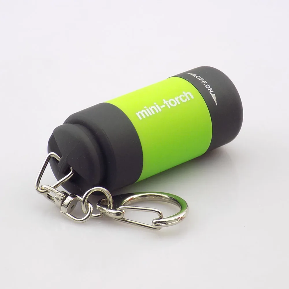 Перезаряжаемый мини фонарик с USB портом портативный карманный фонарь для ключей