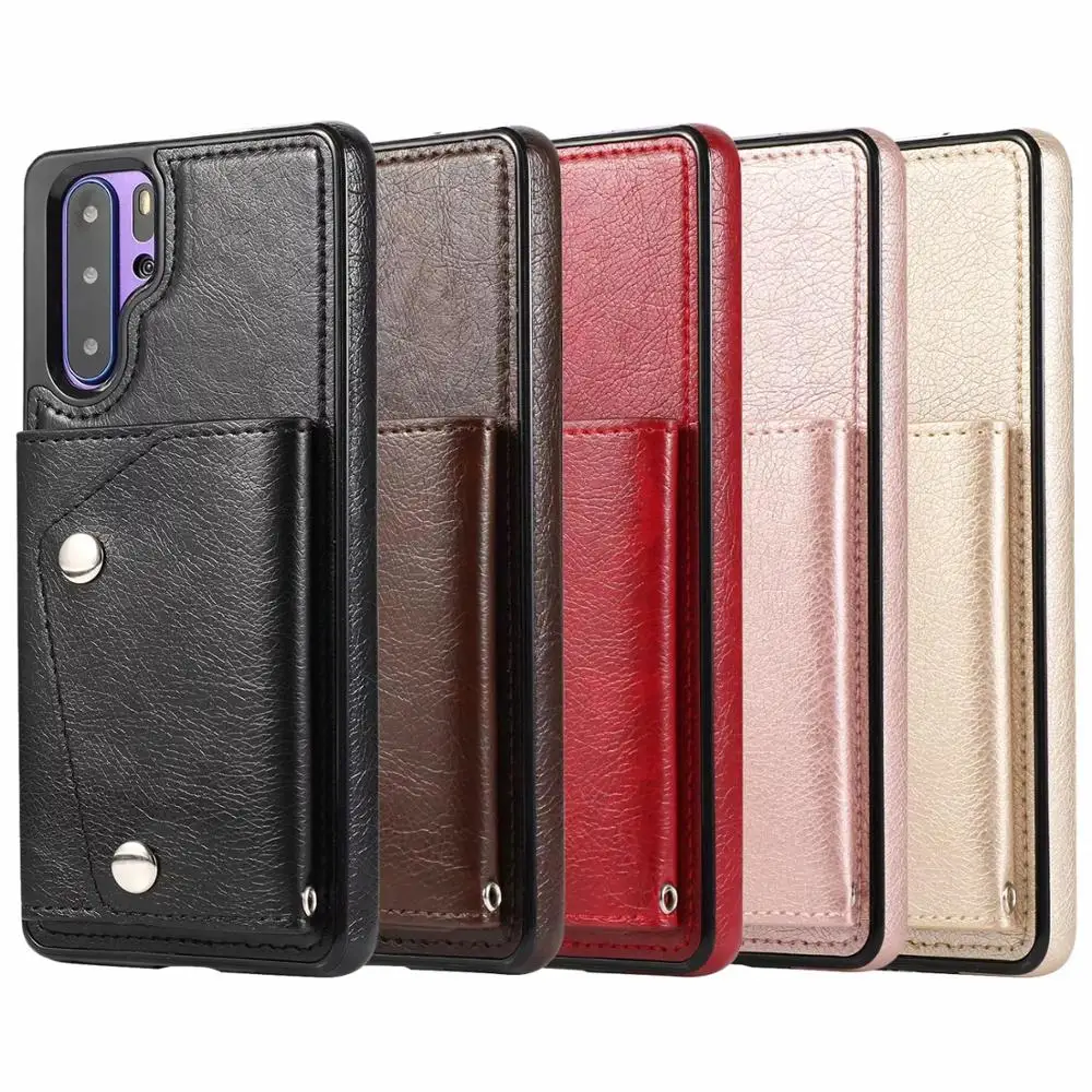 Чехол с держателем для карт Huawei P30 Lite Pro Роскошный чехол из ПУ кожи задняя крышка