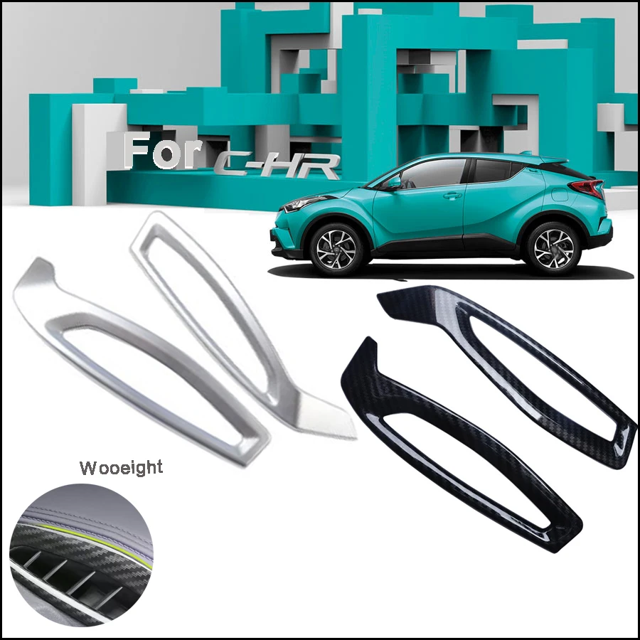 Серебряное углеродное волокно для Toyota C HR CHR правое привод 17 2018 2 шт. Автомобильная