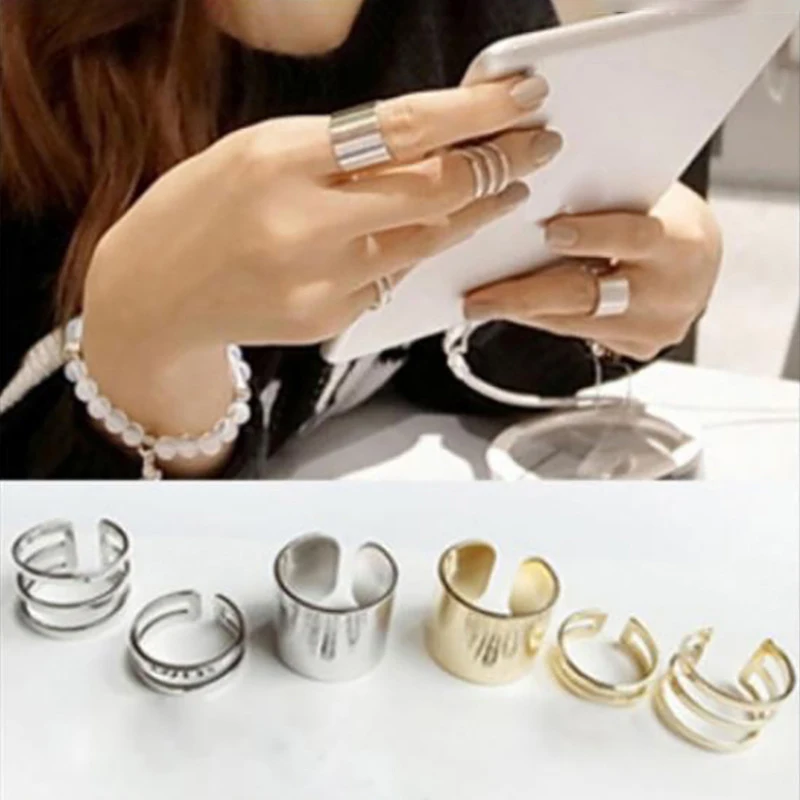 3 шт./компл. новые готические кольца для женщин Anillos Mujer Hombre модные украшения