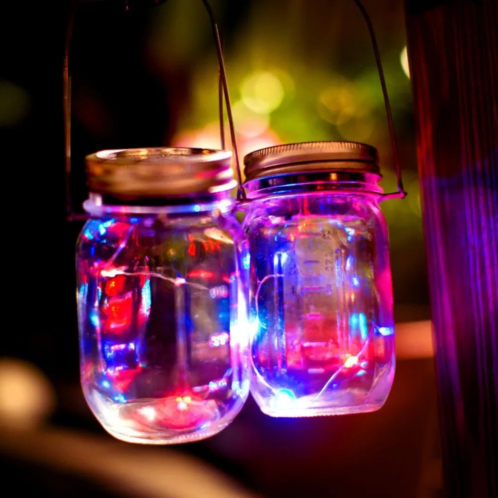 Водонепроницаемая светодиодная уличная гирлянда на солнечной батарее, медный шнурок с крышкой «сделай сам» для украшения вечеринки, ночной Светильник для сада, 1 шт.