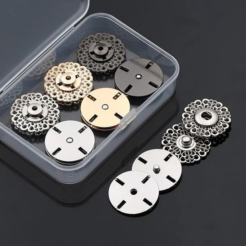 Качественная металлическая защелкивающаяся застежка на кнопках пустотелая