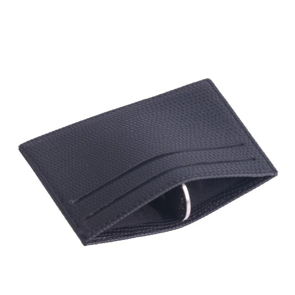 Тонкий кожаный чехол для визиток с принтом TRASSORY Lichee женщин и мужчин 4 слотами карт