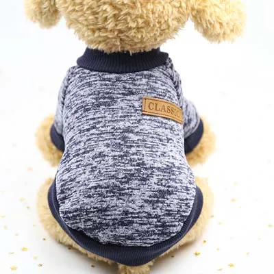 Navy Blue Мода 13 Цветов собака летняя одежда мягкий Вязание собака охлаждающий жилет Повседневное свитеры для собак Футболка Camiseta perro 20A - Цвет: Navy Blue