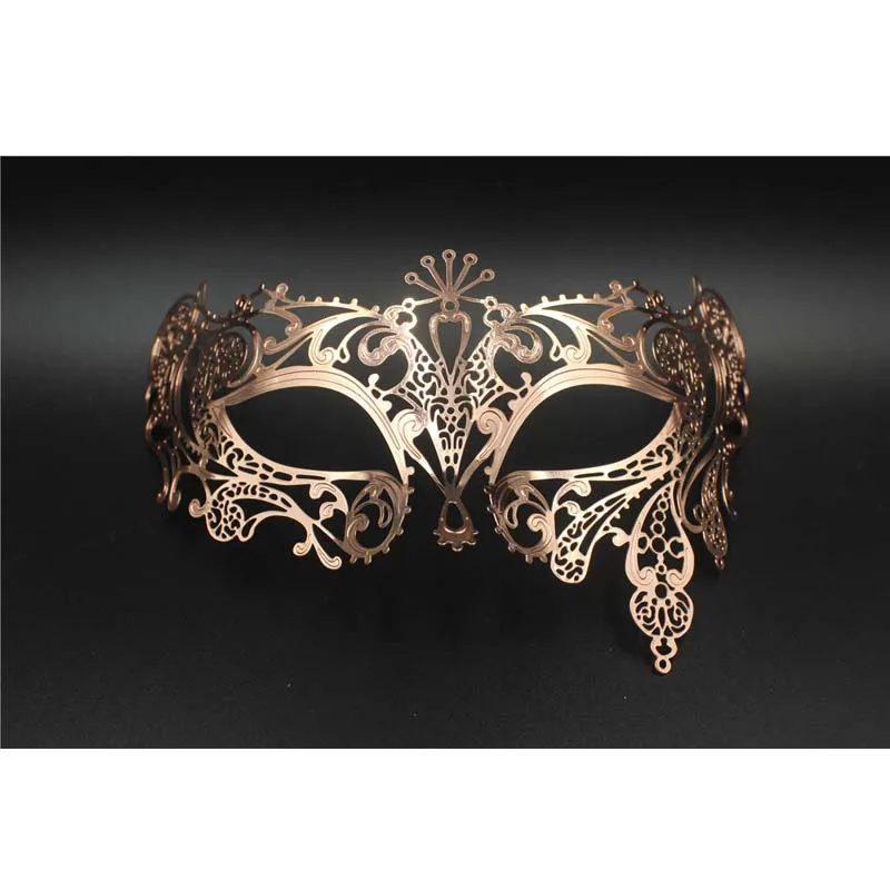 Чистые металлы венецианские маски высокого качества Серебряный Бал-маскарад
