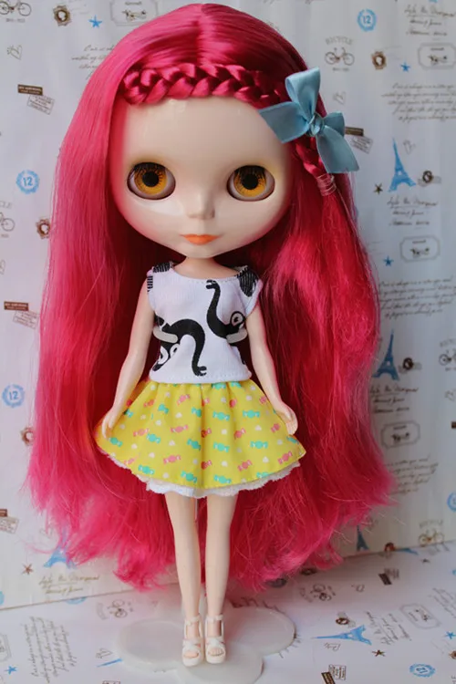Кукла Blyth телесные куклы светло-розовые прямые волосы 30 см общее тело DIY подходит