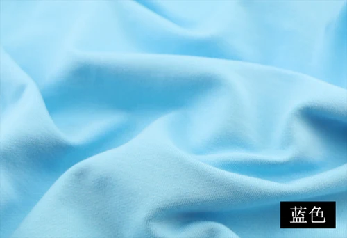 Blue 40S хлопок стрейч трикотажная махровая ткань летний свитер футболка толстовка ткань - Цвет: Blue