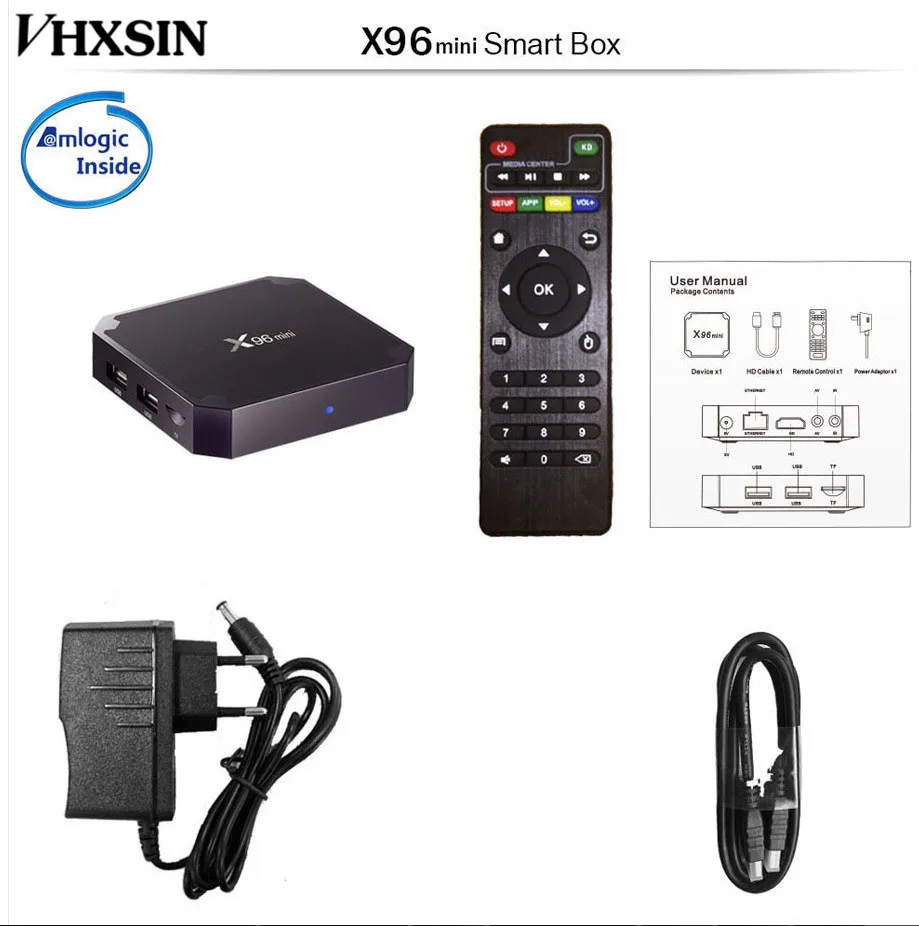 ТВ приставка VHXSIN X96 Mini 2 шт./Лот Android 7 1 ГБ/16 ГБ/1 ГБ/8 ГБ четырехъядерный процессор
