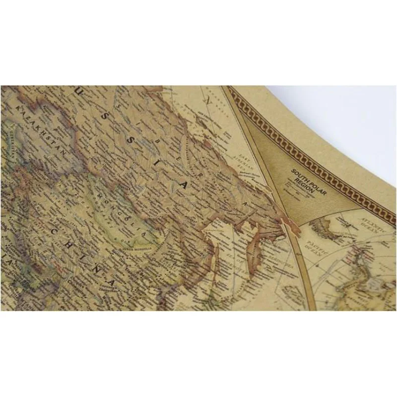 Новейшая винтажная карта мира детальный античный плакат настенная диаграмма