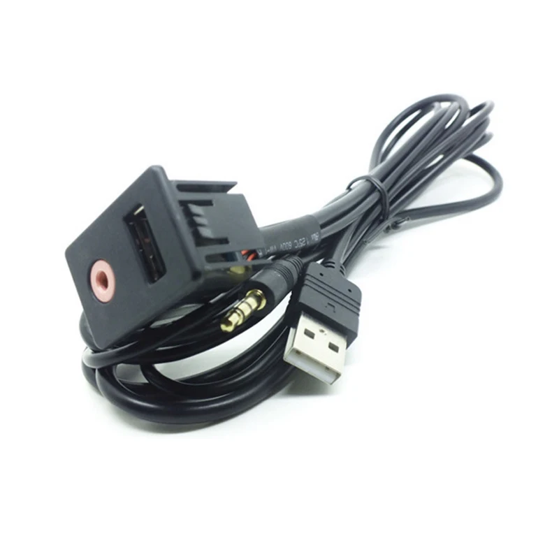 Новый автомобиль приборной панели заподлицо USB Порты и разъёмы 3 5 мм AUX свинцовый