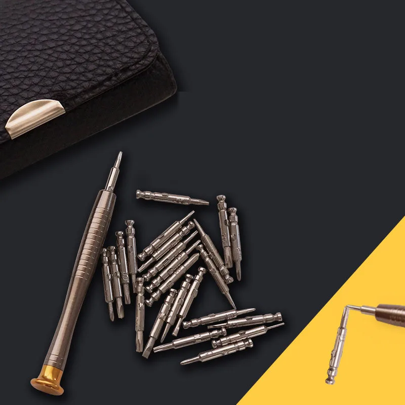 25 In One Multi-function Leather Case Manual Screwdriver Bit Combination Set Mobile Phone Notebook Disassemble Repair Tool | Мобильные