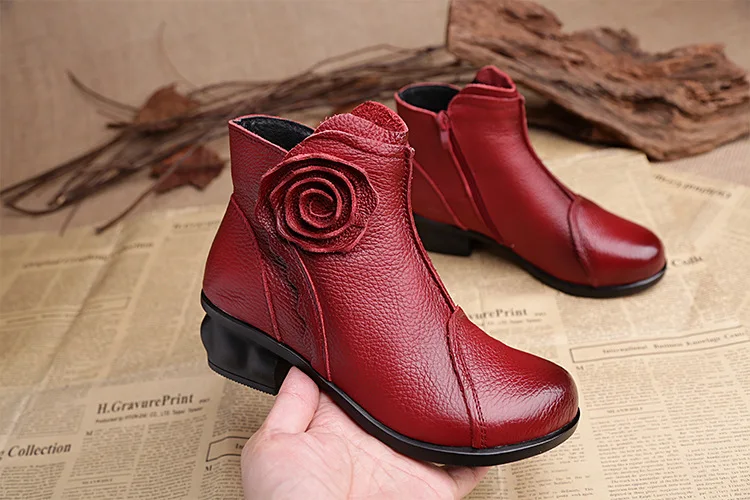 Xiuteng/высокое качество; Mujer Chaussure; женские ботинки из натуральной кожи; повседневные женские туфли-лодочки; зимние сапоги; плюшевые зимние сапоги для женщин