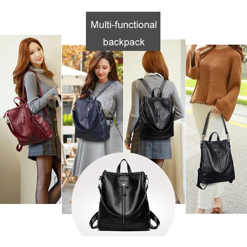 Противоугонный рюкзак кожаный водонепроницаемый mochilas plecak sac dos rugzak back pack книжный рюкзак школьный рюкзаки рюкзак plecak i damskie