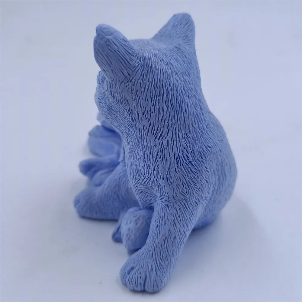 3D форма для мыла в виде кошки силиконовая художественной свечи формы поделок из
