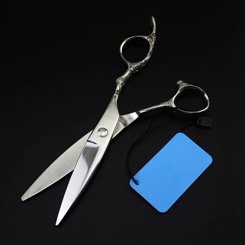 Custom name japan 440c 6 inch Plum handle hair cutting scissors barber makas cut shears haircut scissor hairdressing | Красота и