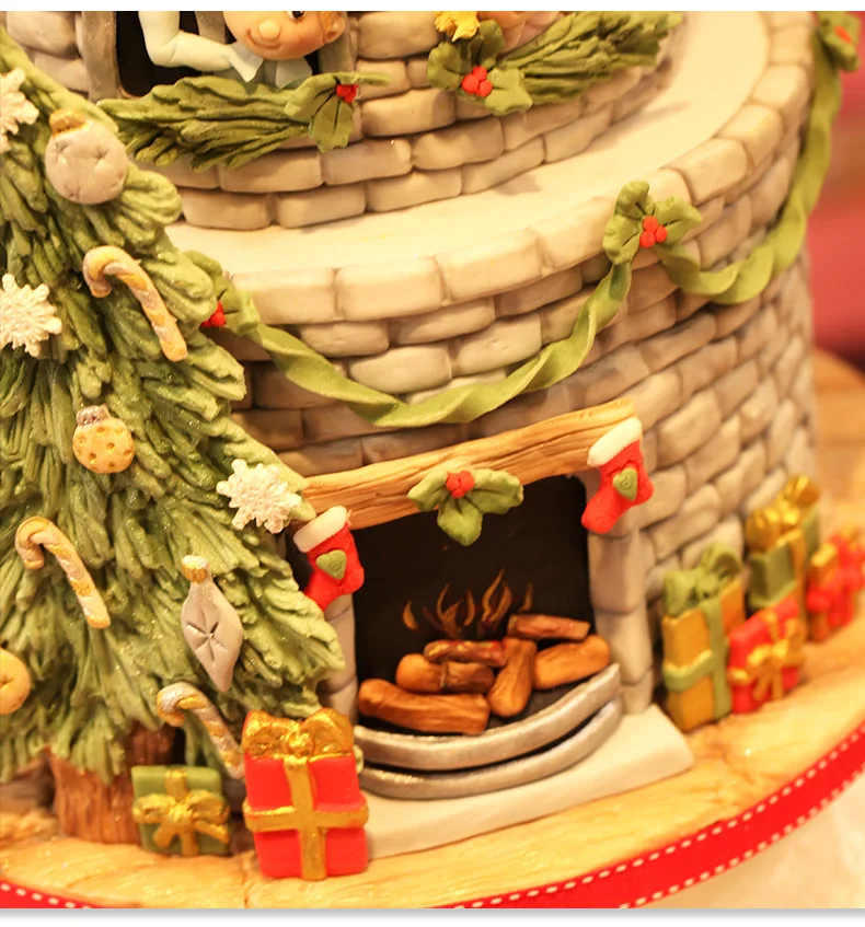 Luyou 3D силиконовые Рождественские Fondant Mold Санта Клаус торт снеговик украшения