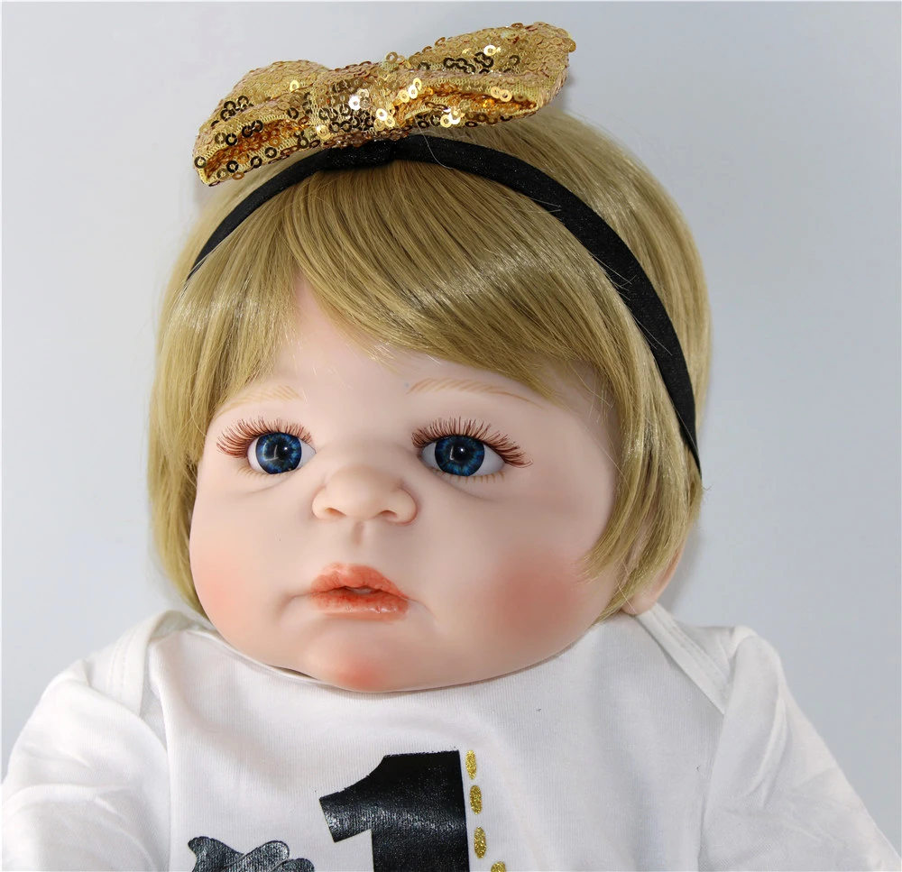 Кукла реборн силиконовая полностью виниловая детская 23 дюйма 57 см|Куклы| |