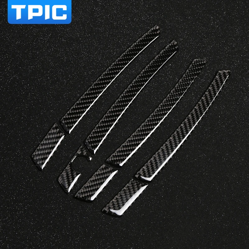 Наклейки TPIC на дверную ручку автомобиля из углеродного волокна для Mercedes A Class (2013