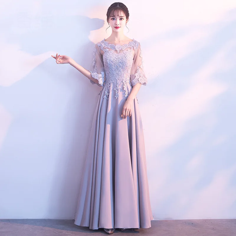 

Long Lace Qipao Oriental Style Dresses Chinese Bride Vintage Traditional Wedding Cheongsam Evening Party Dress Plus Size XS-XXXL
