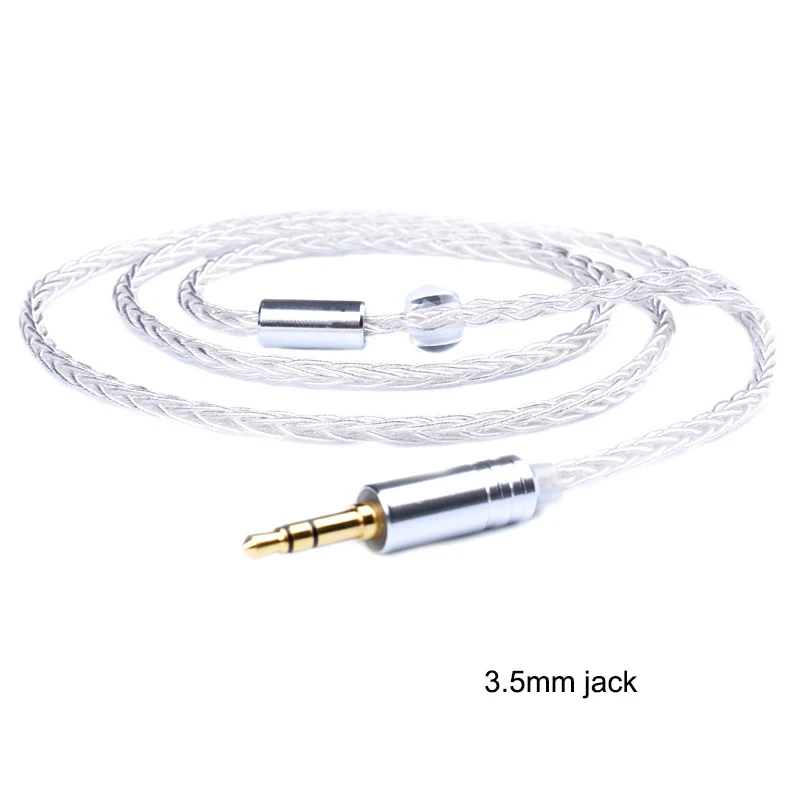 3 5 мм 8 жильный кабель для Audio Technica im50 im70 im01 im02 im03 im04 гарнитура с серебряными