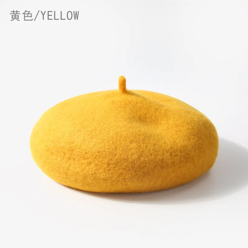 Детский берет Зимний милый черный красный шерстяной шапка Кепка береты для