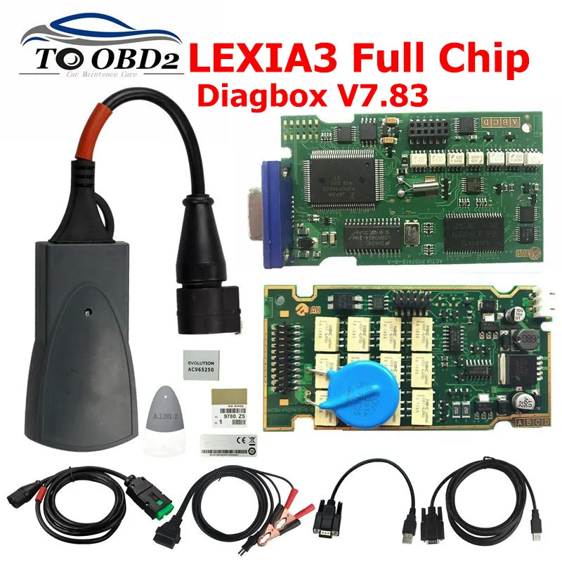 Золотые полные чипы lexia 3 921815C прошивка Diagbox V7.83 Lexia3 PP2000 V48/V25 lexia-3 для Citroen/для peugeot автомобиля диагностики