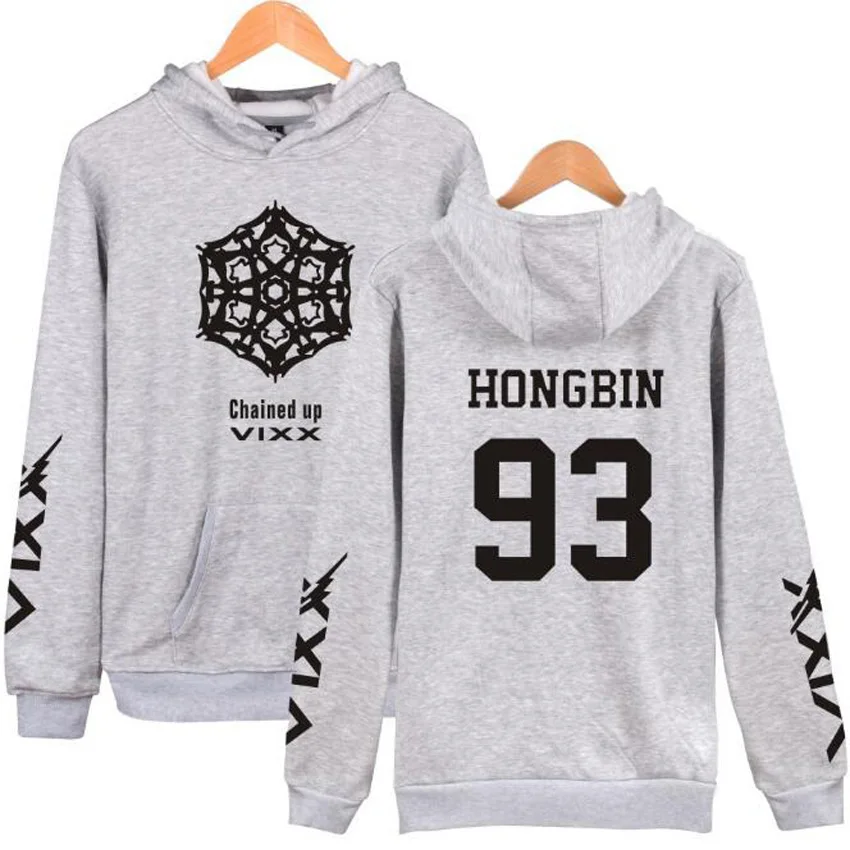 Корейский K-POP KPOP VIXX N HONGBIN LEO Рави HYUK KEN Ulzzang Harajuku Толстовка для женщин и мужчин