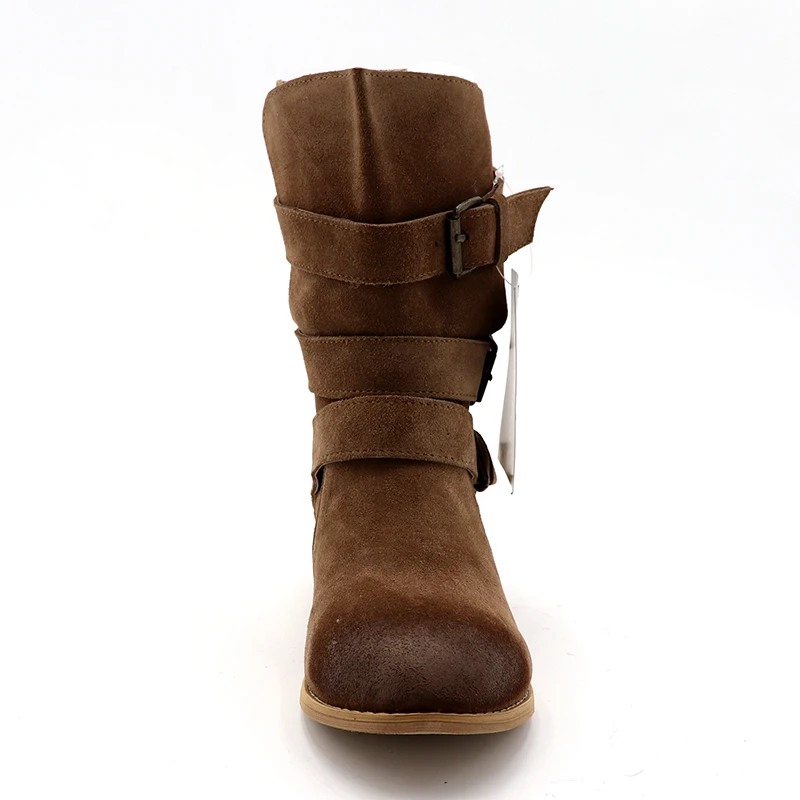 ENMAYER Shoes Woman Winter Boots Cowboy Western Plus Size 33 43 Mid calf for Women Short Black Light tan CR673|Сапоги до середины