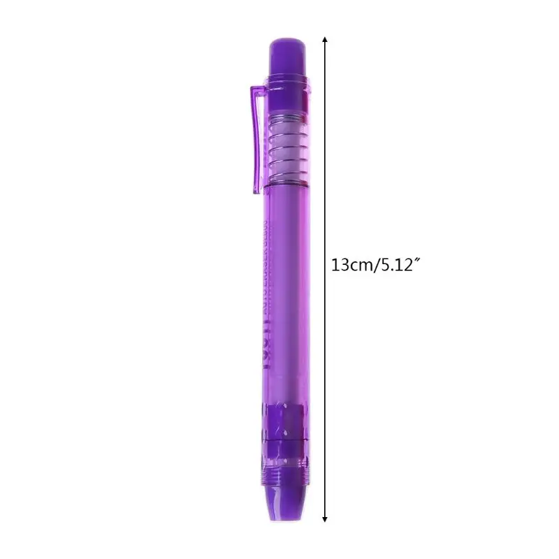 

Creative Press Type Pen Shape Eraser Writing Drawing Pencil Erase Student School Office Stationery Learning Painting Accessory