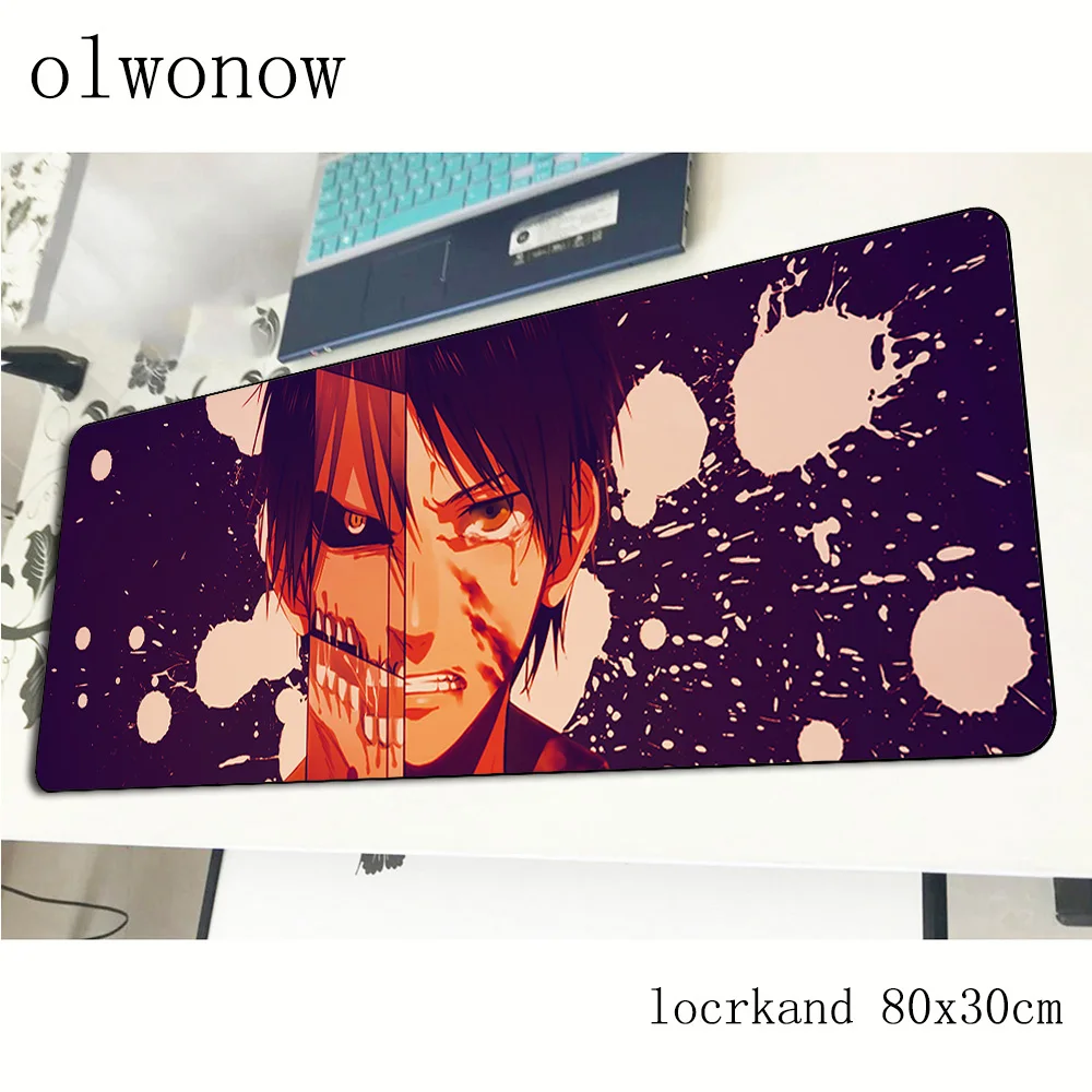 Коврик для мыши attack on titan pad с массовым рисунком компьютерный геймер коврик 800x300x2