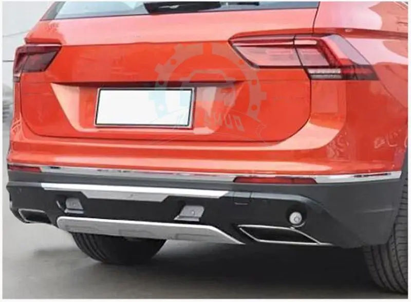 Спереди охранник доска и заднего бампера abs Материал для Volkswagen Tiguan L 2016-2018 |