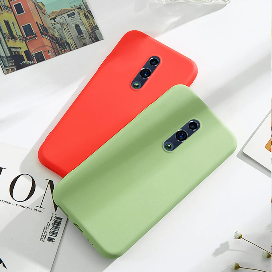 Для OPPO Reno 10x Zoom жидкий силиконовый чехол для телефона F11 A9 R17 Pro RX17 Neo K1 A7 AX7 Мягкая