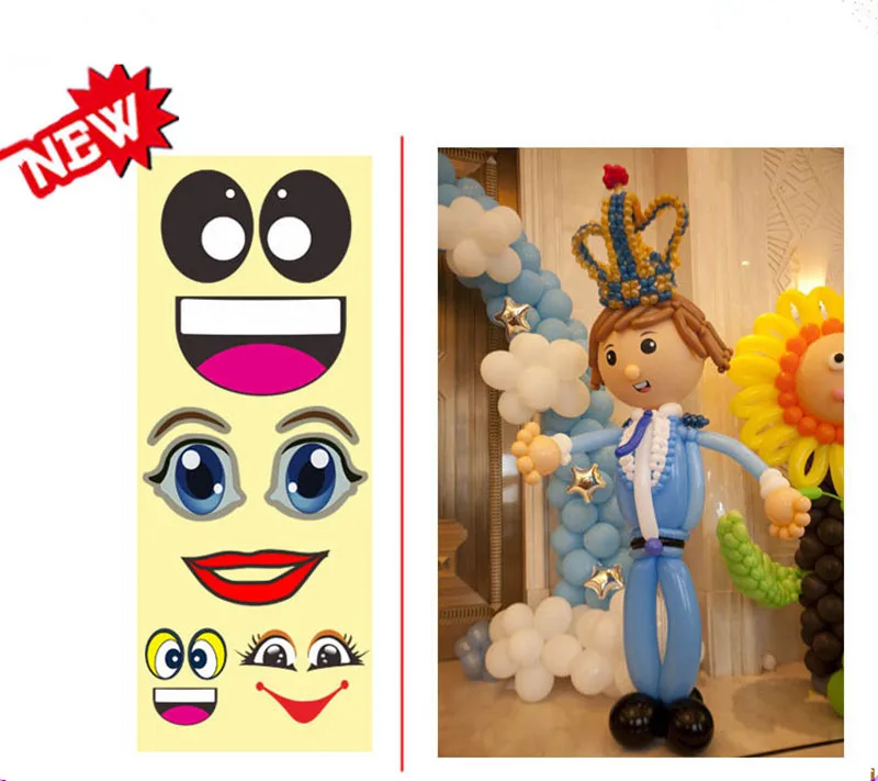 1 шт. воздушный шар глаза бумажная наклейка для творчества вечерние украшения