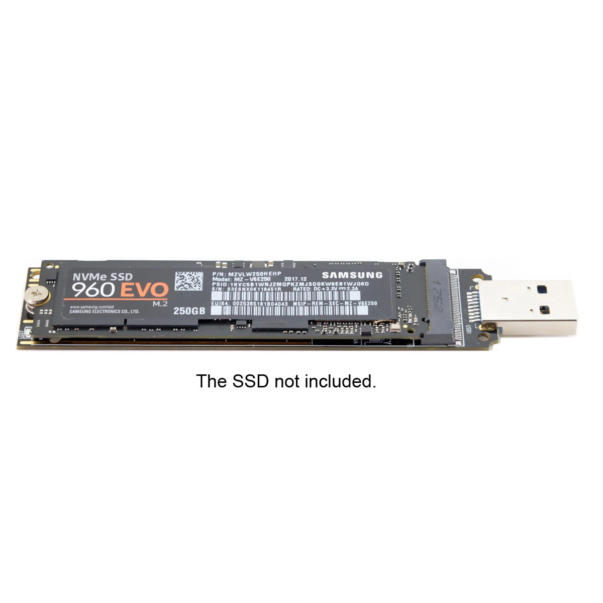 Чехол для SSD накопителя NVME на USB адаптер 10 Гбит/с Usb 3 1 Gen 2 M.2 PCIE карту Type A без кабеля
