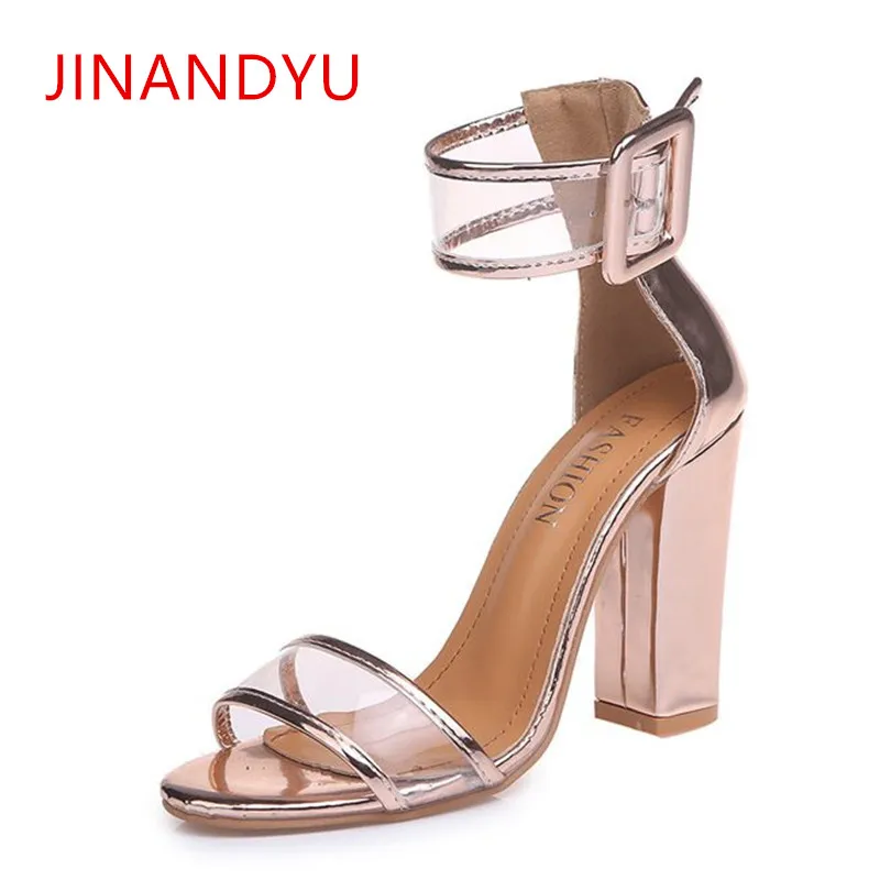 Туфли-лодочки женские с открытым носком пикантные сандалии-желе на высоком