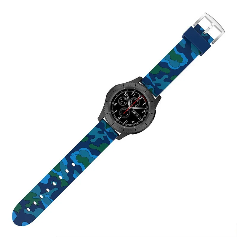 Силиконовый ремешок для часов Samsung Gear S3 Classic/ Frontier 22 мм сменный Moto 360 2nd Gen 46 AMAZFIT часы