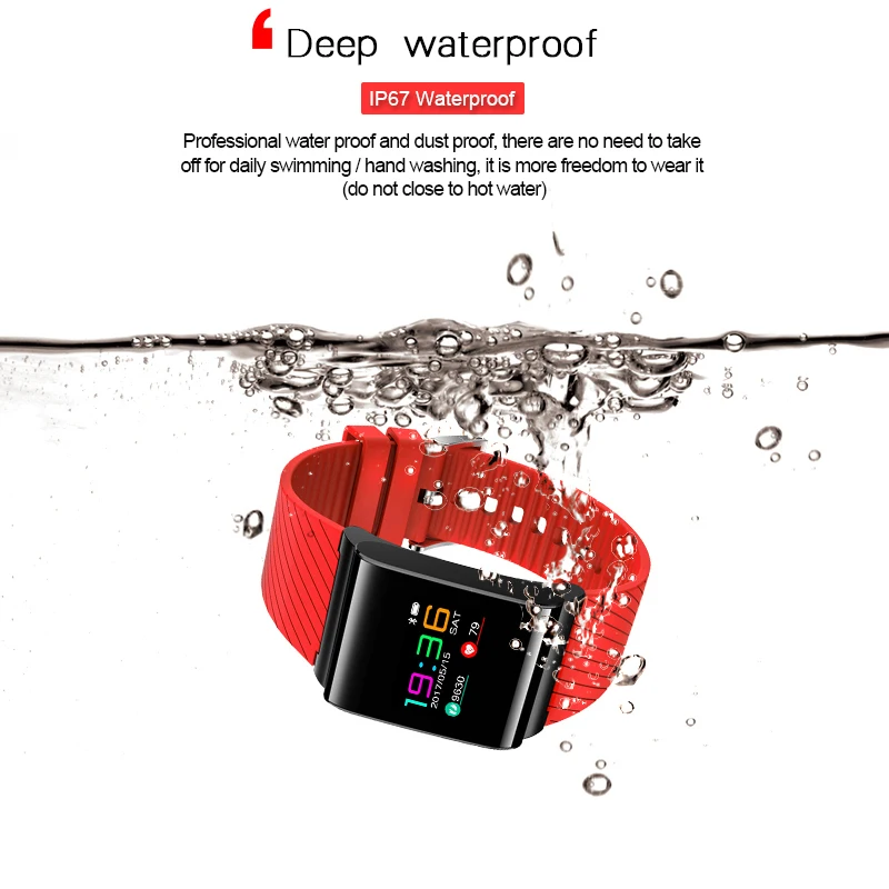 BANGWEI красочные Экран Smart Band спортивные Фитнес браслет крови Давление монитор