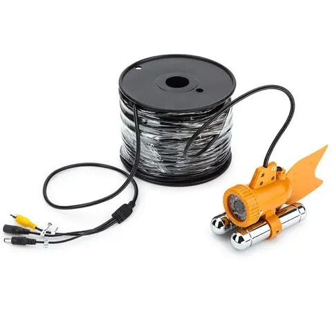 Водонепроницаемая камера видеонаблюдения для рыбалки, подводный рыбопоисковый прибор, видеокамера с 20-метровым кабелем, белсветодиодный светодиодные лампы