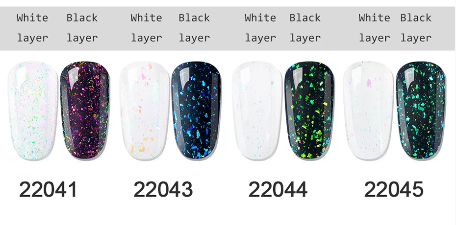 Elite99 Nail Art Design 10ML Soak Off Enamel UV Gel Nail Polish Lacquer Varnish Chameleon Gel Polish Black Based LED Lamp