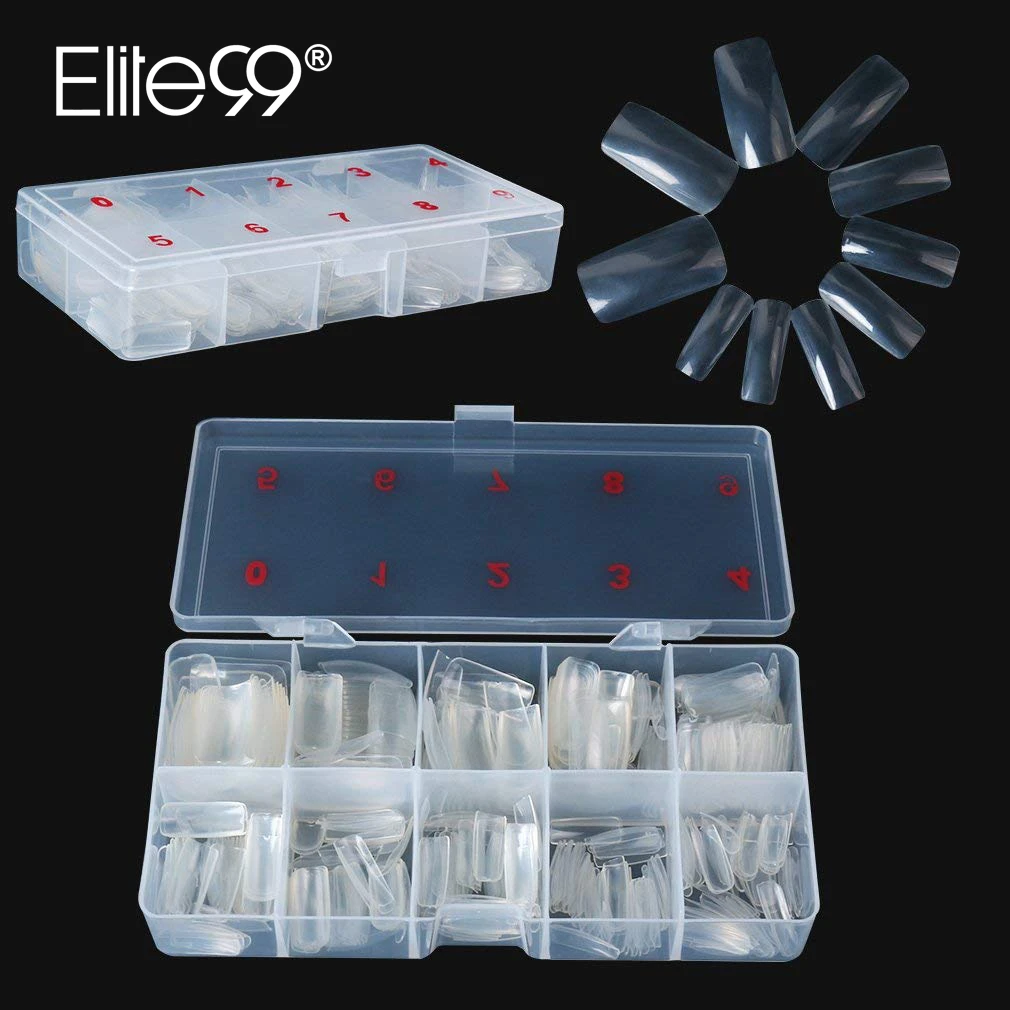 Elite99 500 ⑤ упак. накладные ногти акриловые полное покрытие маникюрные DIY арт салон
