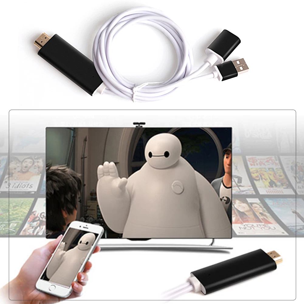 Новый зеркальный кабель Full HD Plug and Play 3 в 1 аудио и видео HD|Кабели передачи данных| |