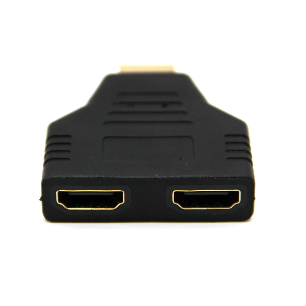 Разветвитель-переходник 1080P V1.4 HDMI-совместимый со штекером на 2 гнезда для HD TV Tablet |